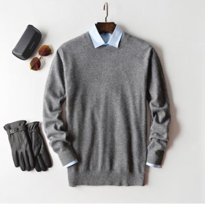 Kaschmirpullover – warmer Herrenpullover in normaler Passform aus Strick