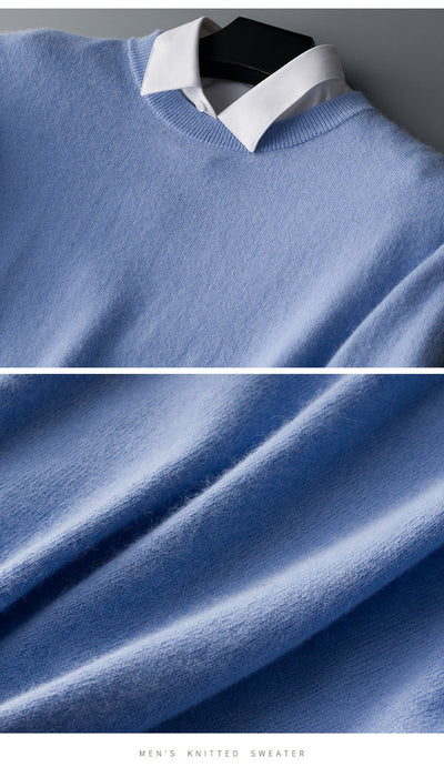 Kaschmirpullover – warmer Herrenpullover in normaler Passform aus Strick