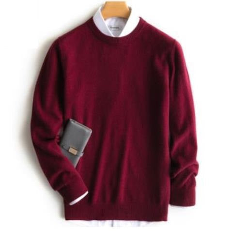 Kaschmirpullover – warmer Herrenpullover in normaler Passform aus Strick