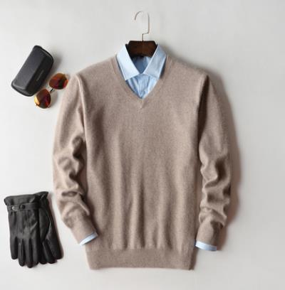 Kaschmirpullover – warmer Herrenpullover in normaler Passform aus Strick