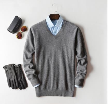Kaschmirpullover – warmer Herrenpullover in normaler Passform aus Strick
