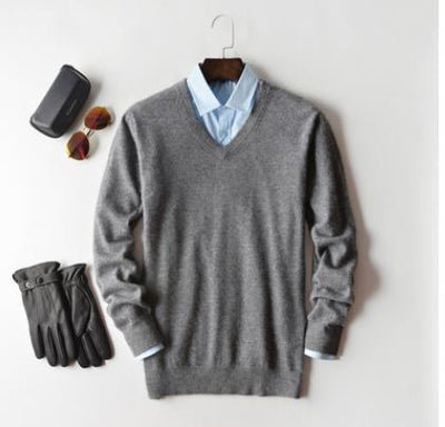 Kaschmirpullover – warmer Herrenpullover in normaler Passform aus Strick