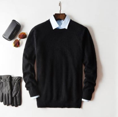 Kaschmirpullover – warmer Herrenpullover in normaler Passform aus Strick