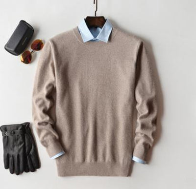 Kaschmirpullover – warmer Herrenpullover in normaler Passform aus Strick
