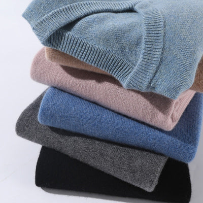 Kaschmirpullover – warmer Herrenpullover in normaler Passform aus Strick