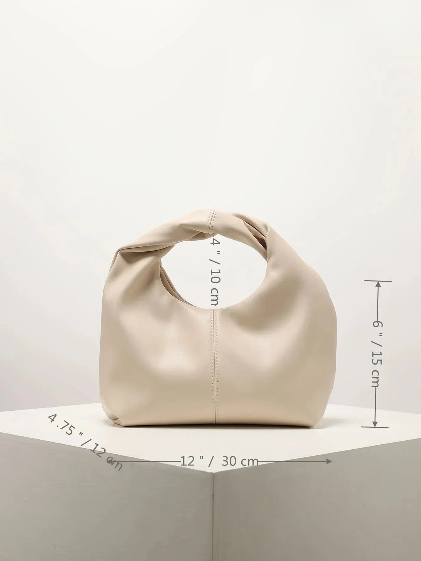 Kleine Tasche – quadratische Handtasche mit modischem Knoten für Damen