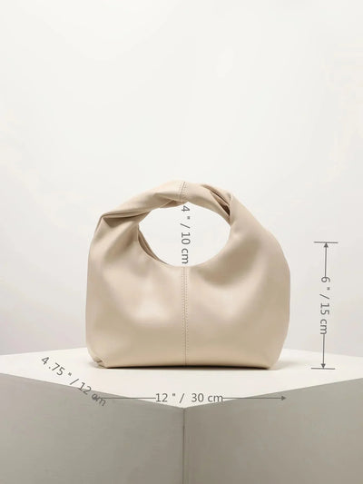 Kleine Tasche – quadratische Handtasche mit modischem Knoten für Damen
