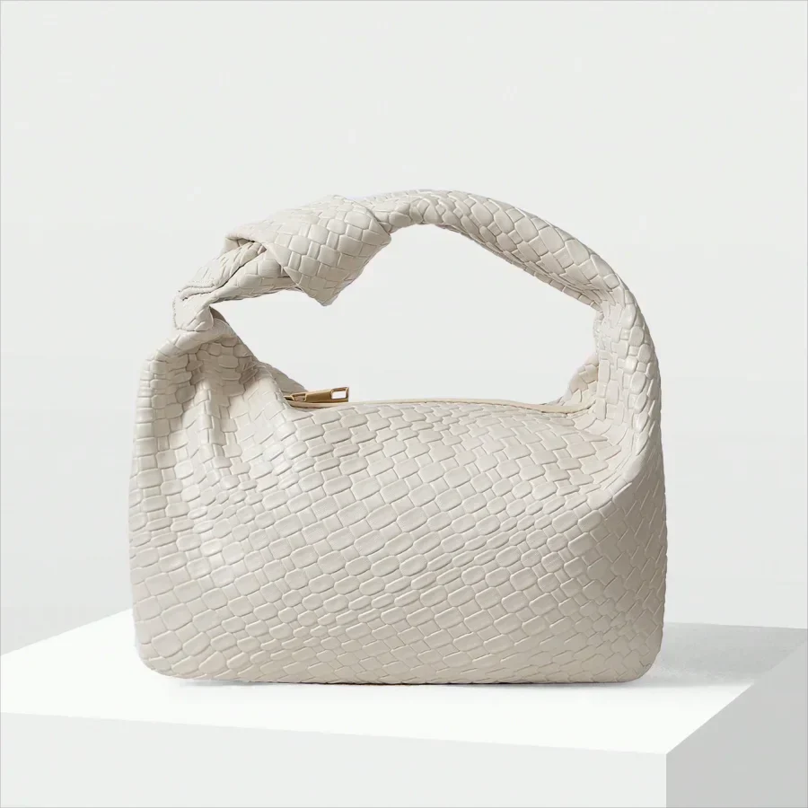Knot Tasche – kleine vegane Kunstleder-Handtasche für Frauen mit Reißverschluss