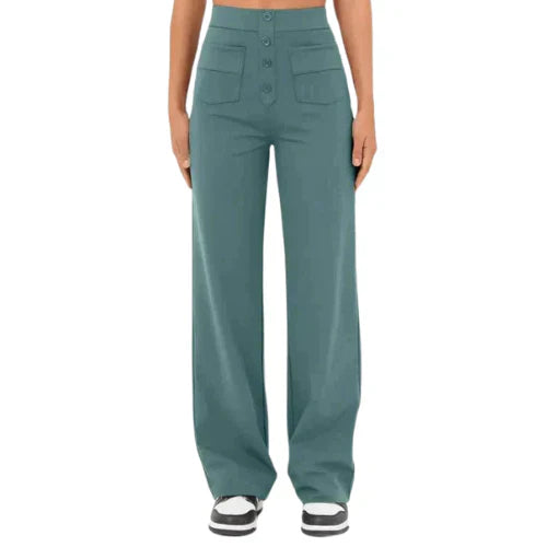 Weite Hose – Stretch – Bequem – Hose mit hoher Taille – Damenhose