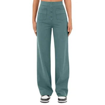 Weite Hose – Stretch – Bequem – Hose mit hoher Taille – Damenhose