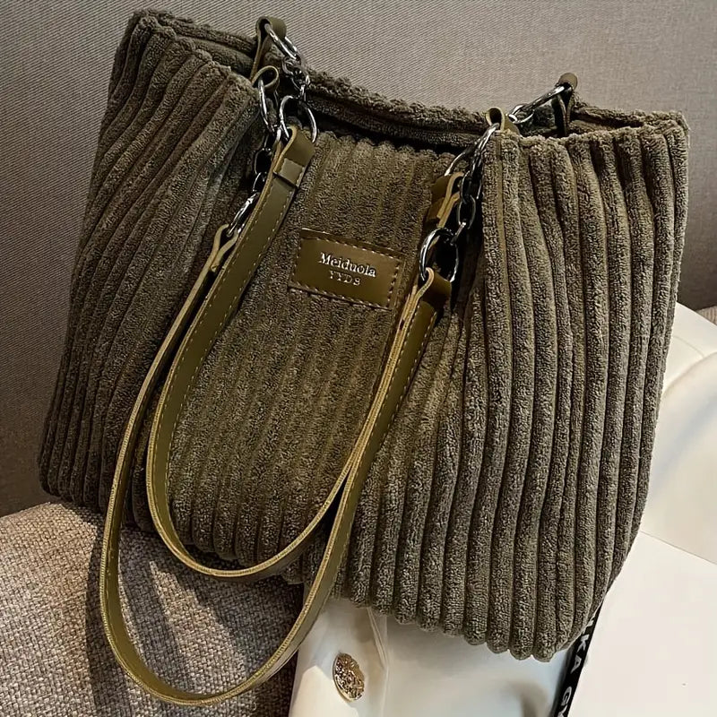 Kordtasche - Groß - Canvas - Umhängetasche - Tragetasche