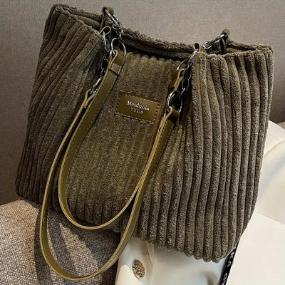 Kordtasche - Groß - Canvas - Umhängetasche - Tragetasche