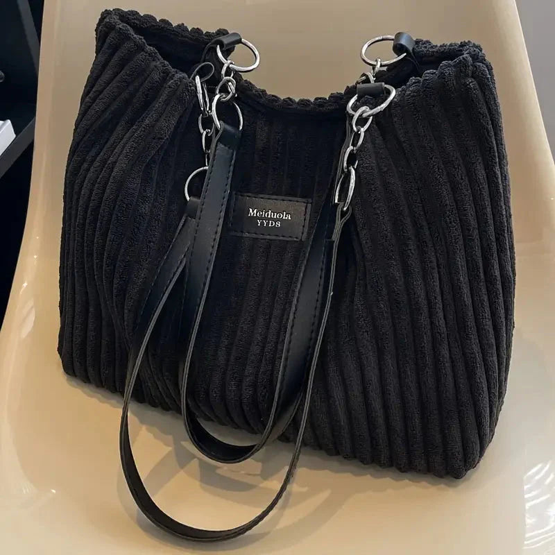 Kordtasche - Groß - Canvas - Umhängetasche - Tragetasche