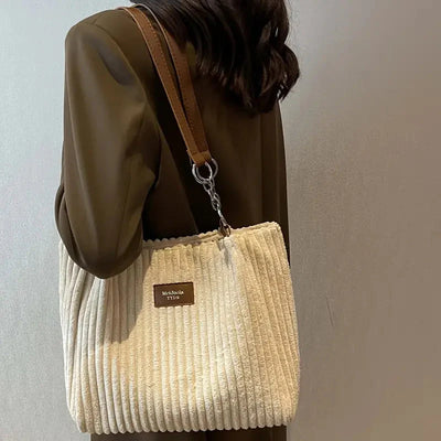 Kordtasche - Groß - Canvas - Umhängetasche - Tragetasche