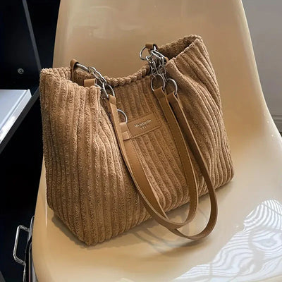 Kordtasche - Groß - Canvas - Umhängetasche - Tragetasche