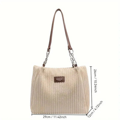 Kordtasche - Groß - Canvas - Umhängetasche - Tragetasche