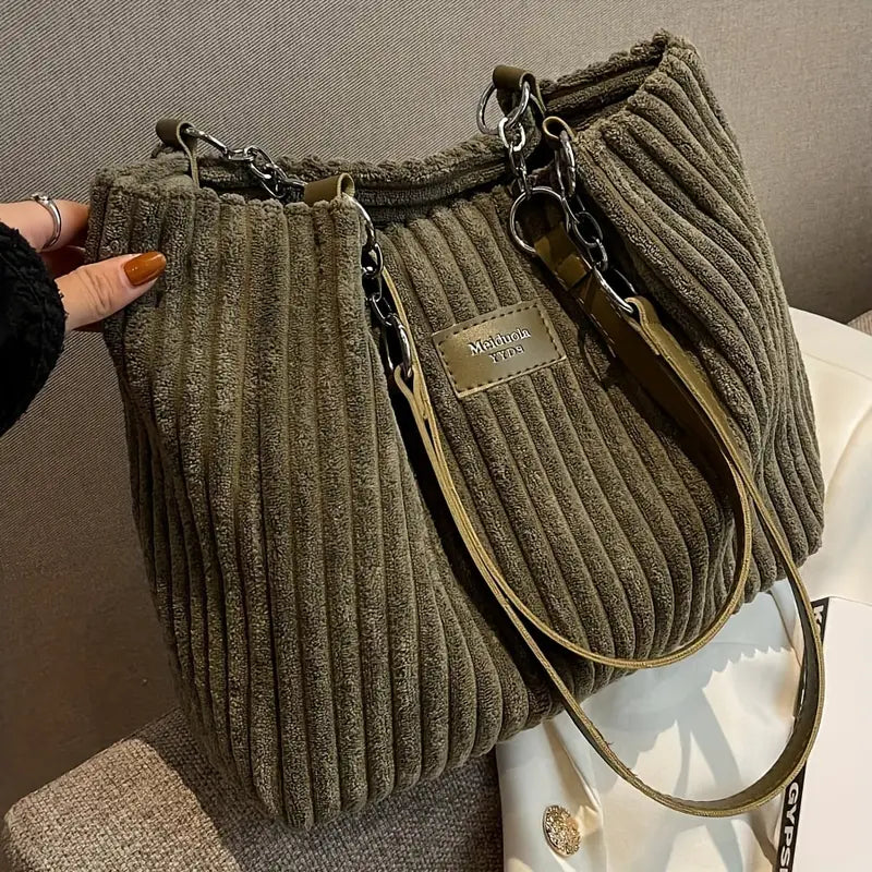Kordtasche - Groß - Canvas - Umhängetasche - Tragetasche