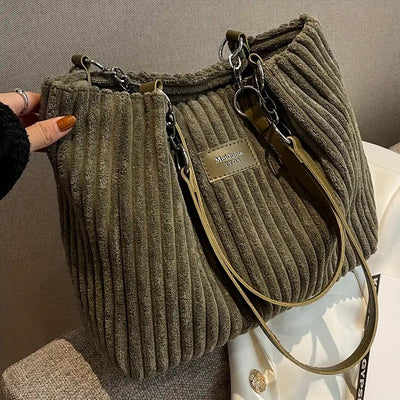 Kordtasche - Groß - Canvas - Umhängetasche - Tragetasche