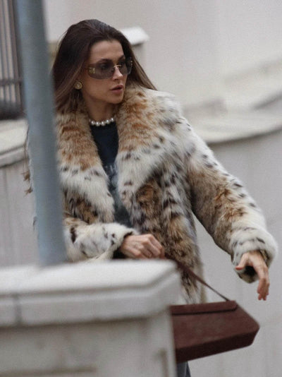 Kunstfelljacke - Leopard - Kurz - Flauschige Jacke - Damen Winterjacke