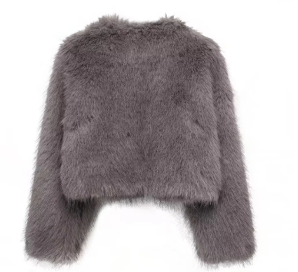 Kunstpelzjacke | Warm | Kurz | Kunstpelzjacke | Wintermäntel und -jacken für Damen