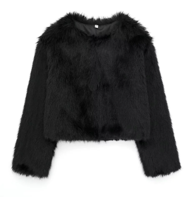 Kunstpelzjacke | Warm | Kurz | Kunstpelzjacke | Wintermäntel und -jacken für Damen