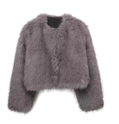 Kunstpelzjacke | Warm | Kurz | Kunstpelzjacke | Wintermäntel und -jacken für Damen