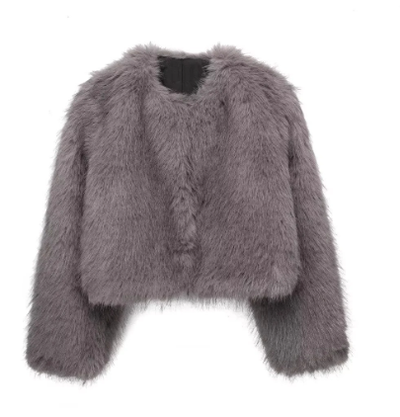 Kunstpelzjacke | Warm | Kurz | Kunstpelzjacke | Wintermäntel und -jacken für Damen