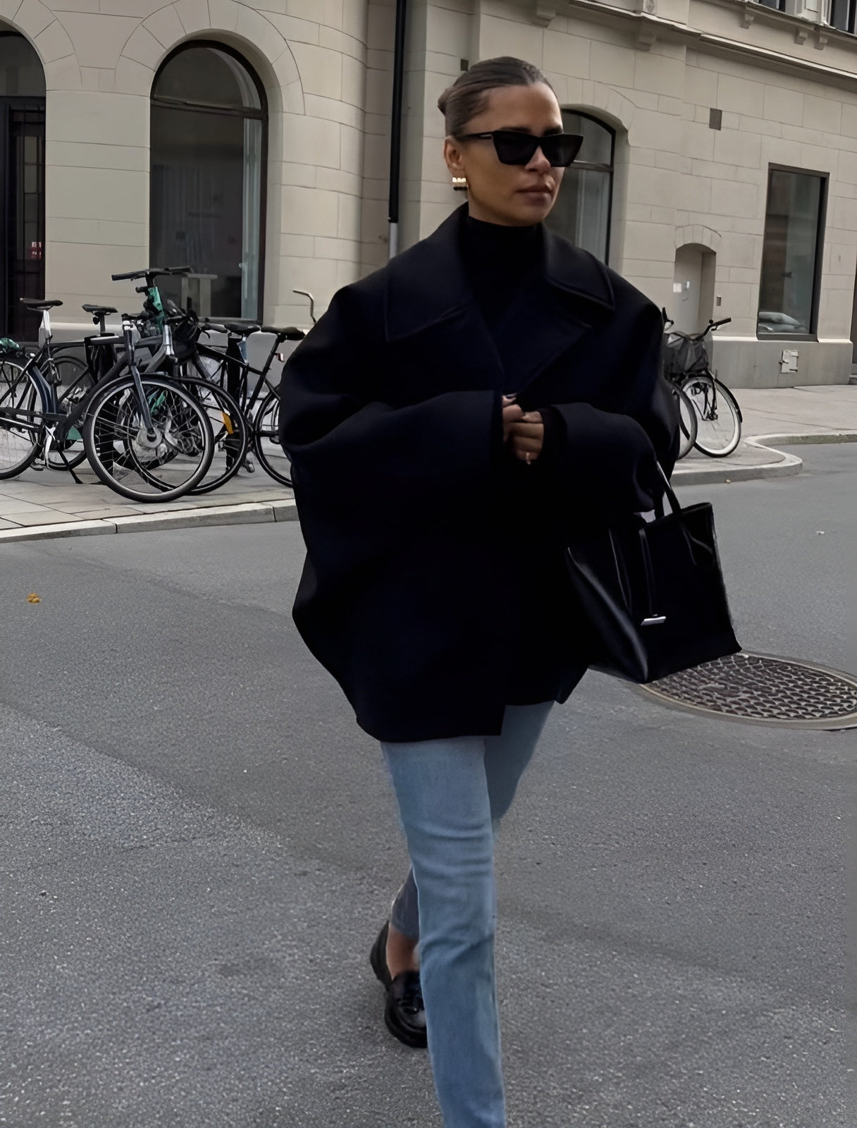 Kurzer Wollmantel | Einreihig | Oversized | Winter Trenchcoat | Damenbekleidung