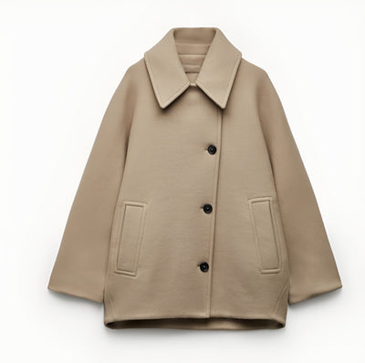 Kurzer Wollmantel | Einreihig | Oversized | Winter Trenchcoat | Damenbekleidung