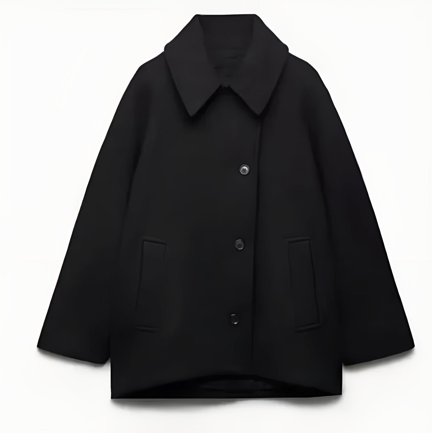 Kurzer Wollmantel | Einreihig | Oversized | Winter Trenchcoat | Damenbekleidung