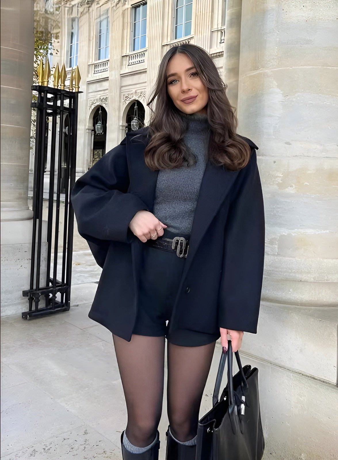 Kurzer Wollmantel | Einreihig | Oversized | Winter Trenchcoat | Damenbekleidung