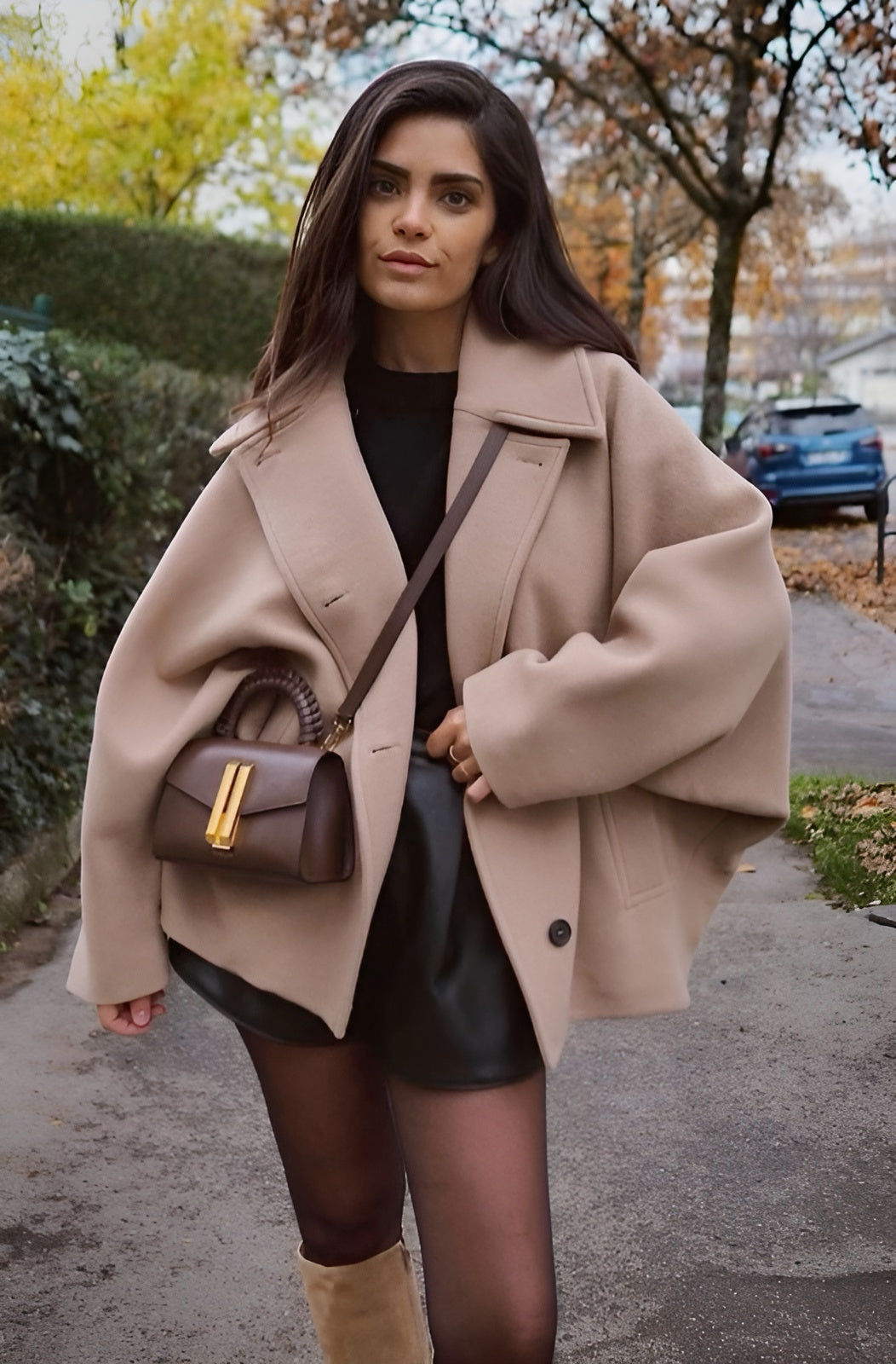 Kurzer Wollmantel | Einreihig | Oversized | Winter Trenchcoat | Damenbekleidung