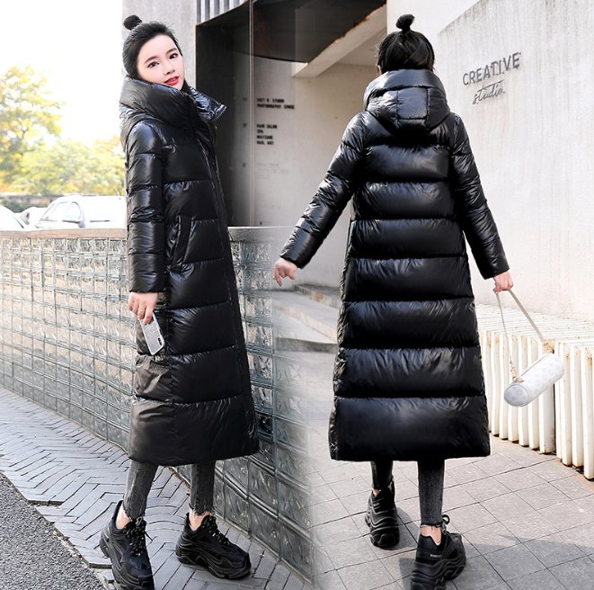 Lange Daunenjacke – Warm – Mit Kapuze – Daunenjacke – Langer Wintermantel für Damen