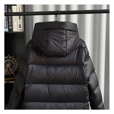 Lange Daunenjacke – Warm – Mit Kapuze – Daunenjacke – Langer Wintermantel für Damen