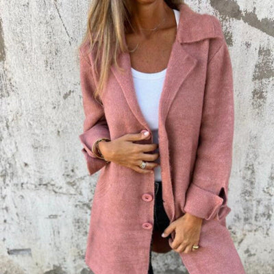 Lange Strickjacke | Mit Knöpfen zu schließen | Aus Strick | Strickjacke | Damenbekleidung