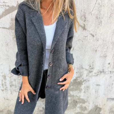 Lange Strickjacke | Mit Knöpfen zu schließen | Aus Strick | Strickjacke | Damenbekleidung