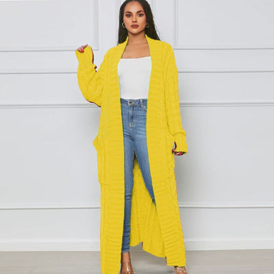 Lange Strickjacke – offen – übergroß – Strickjacke – Damenjacke