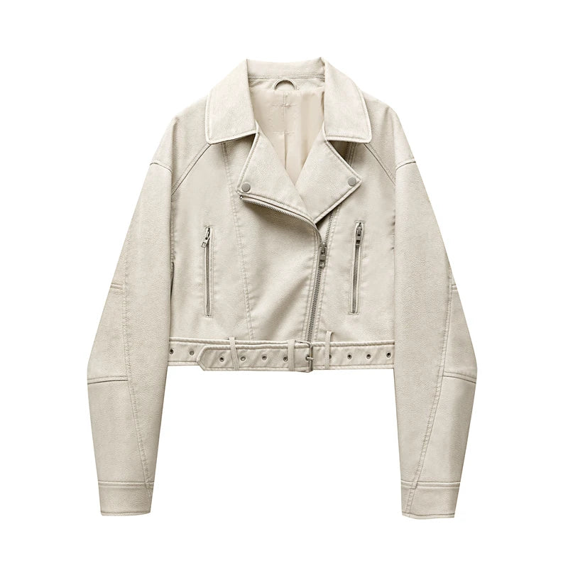 Lederjacke | Gürtel | Übergröße | Bikerjacke | Damenjacke