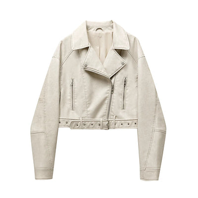 Lederjacke | Gürtel | Übergröße | Bikerjacke | Damenjacke
