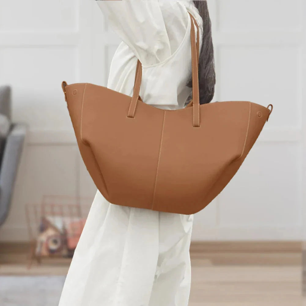 Ledertasche | Vintage | Kunstleder | Schultertasche | Große Tragetasche