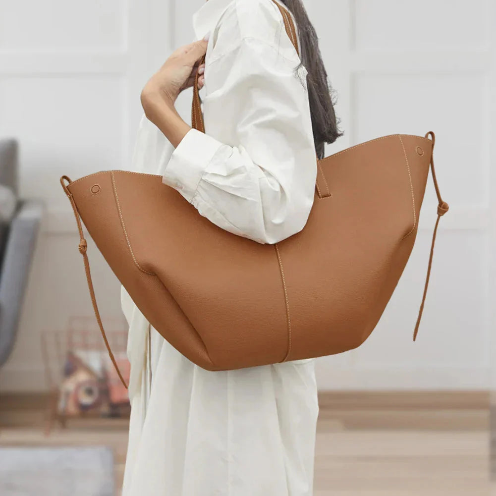 Ledertasche | Vintage | Kunstleder | Schultertasche | Große Tragetasche