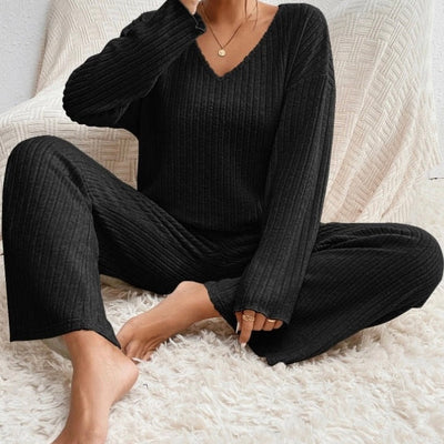 Lounge-Set | Gemütlich | Gerippt | Zweiteiler aus Strick | Loungewear für Damen
