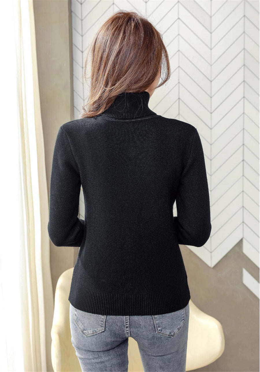 Eloise - mit Samt gefütterter Rollkragenpullover für Frauen