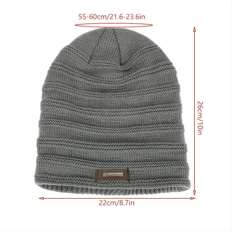 Mütze | Warm | Gestrickt | Fleecemütze | Wintermütze