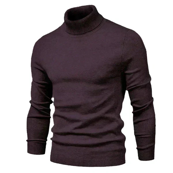 Noah - schmaler, gerippter Rollkragenpullover für Männer mit schmaler Silhouette
