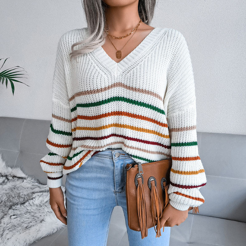 Emelia - trendiger gestreifter Pullover für Frauen