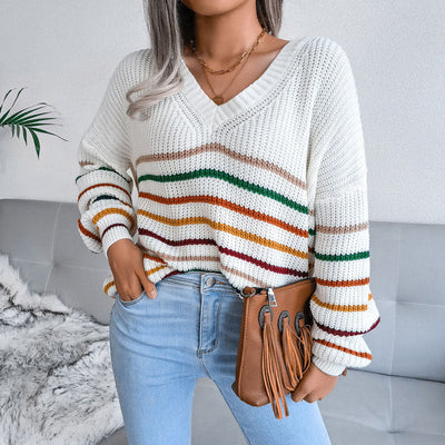 Emelia - trendiger gestreifter Pullover für Frauen