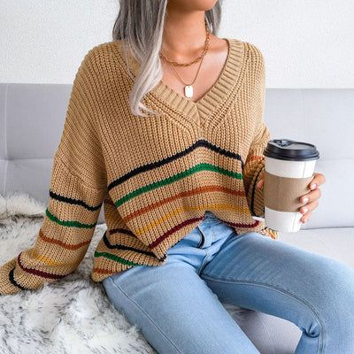 Emelia - trendiger gestreifter Pullover für Frauen