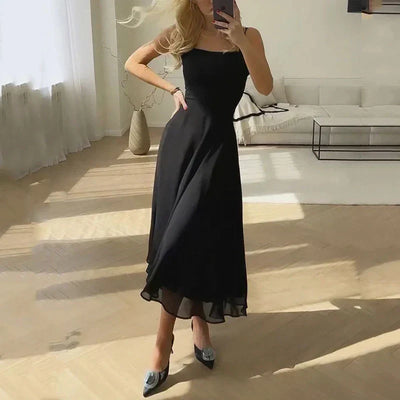 Shirlei - elegante einfarbige ärmellose Kleider für Frauen