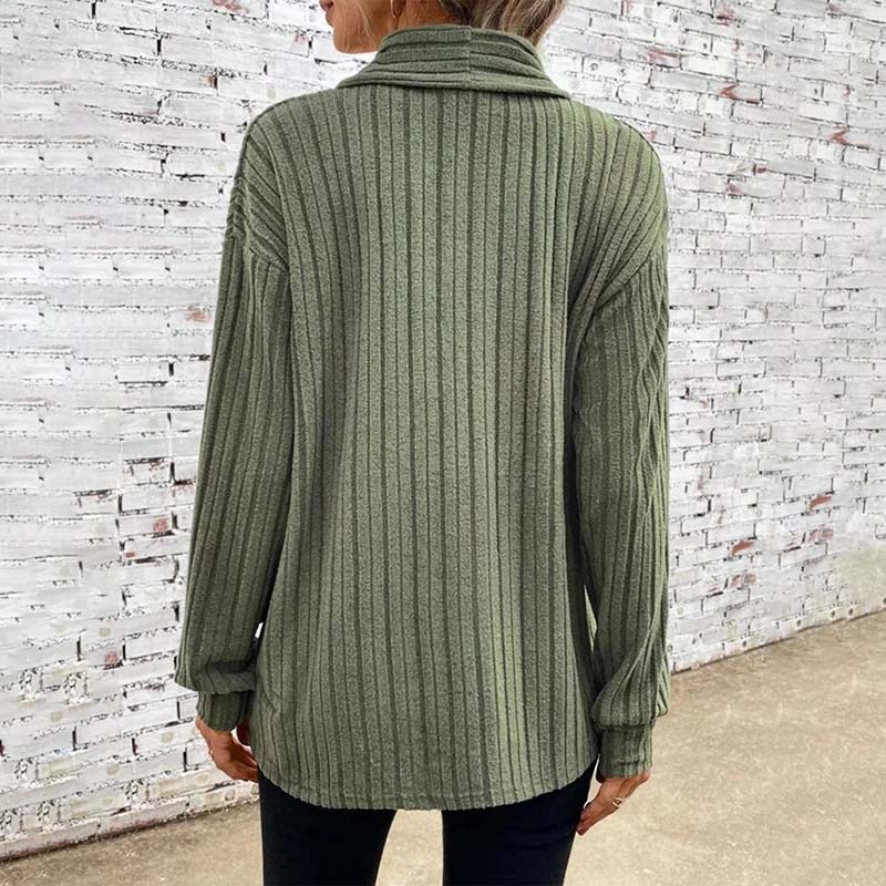 Offene Strickjacke – Langärmlige, locker sitzende, lange Damen-Strickjacke